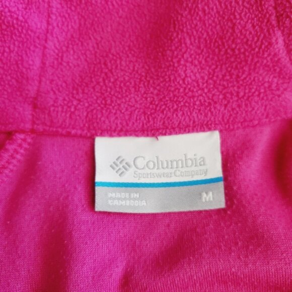 Columbia Glacial IV Outdoor Hiking Running Sports Barbie Pink Fleece Jacket M - Picture 5 of 9